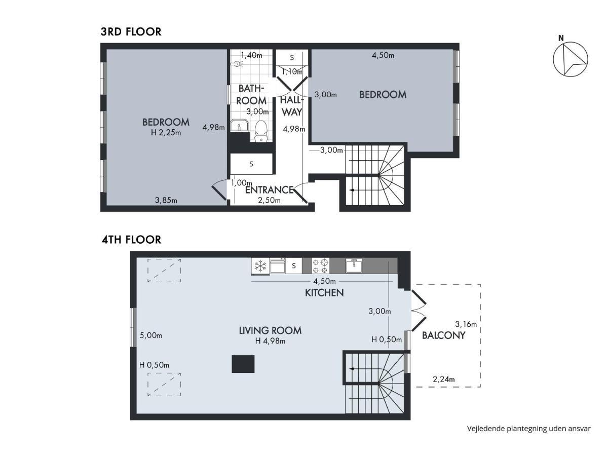 Sanders Main - Endearing Two-Bedroom Duplex Apartment With A Balcony Next To Magical Nyhavn โคเปนเฮเกน ภายนอก รูปภาพ